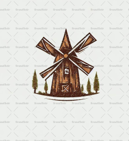 Rustikale Windmühle